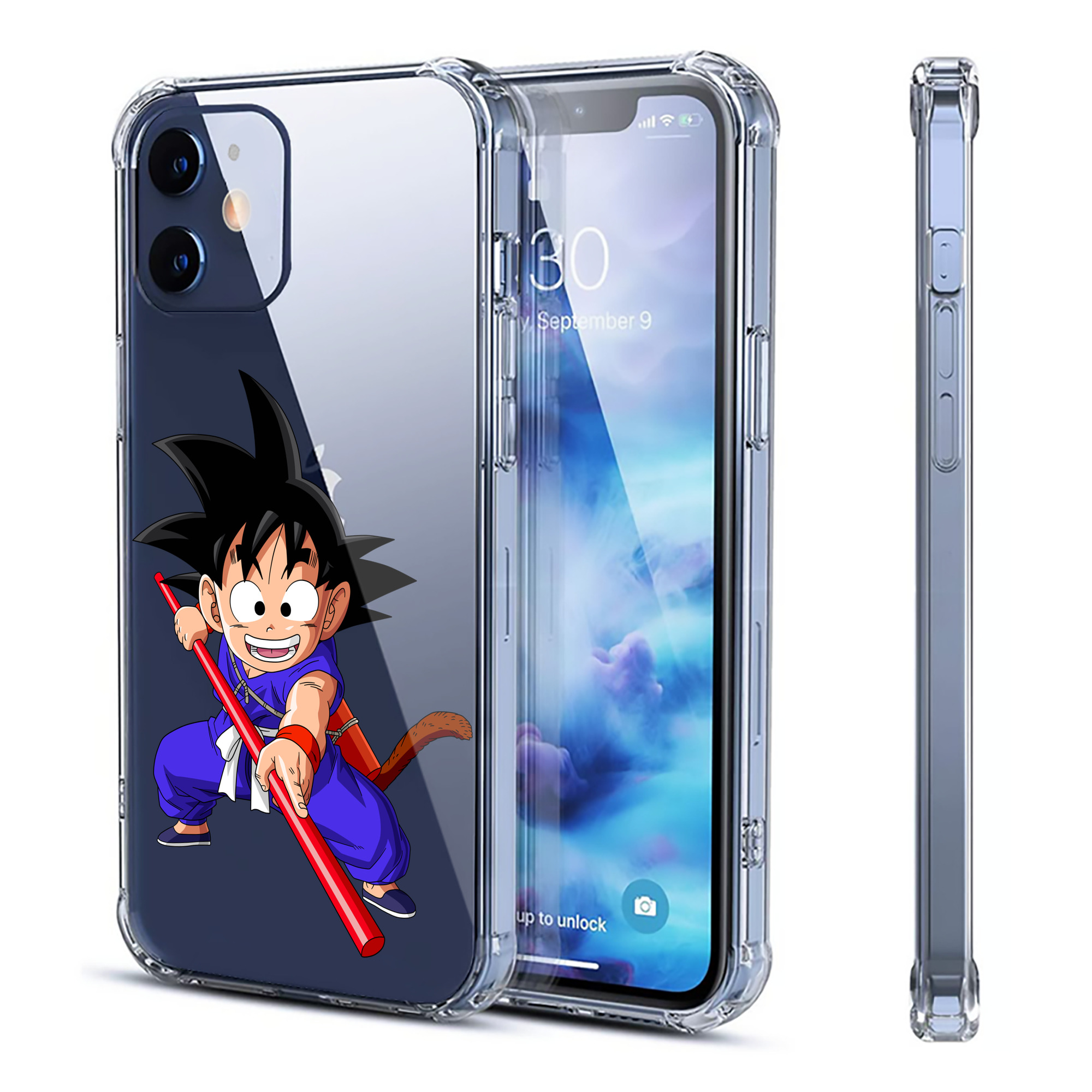 （画像用） ドラゴンボール 孫悟空（そん ごくう）Son Goku カカロット DRAGON BALL Kakarotto 【iPhone 12シリーズ対応】透明スマホケース（クリアソフトケース）